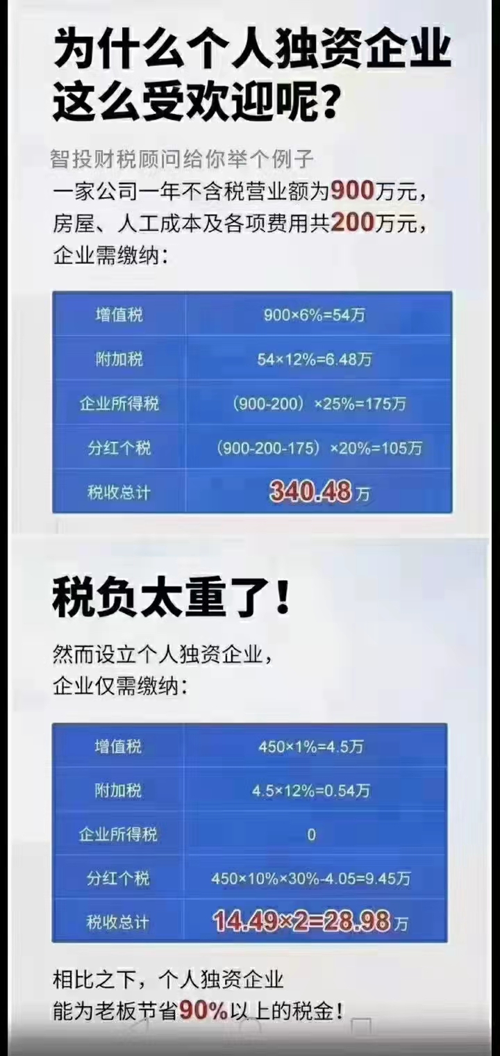 普通个独公司与税收园区的个独中心有哪些区别？